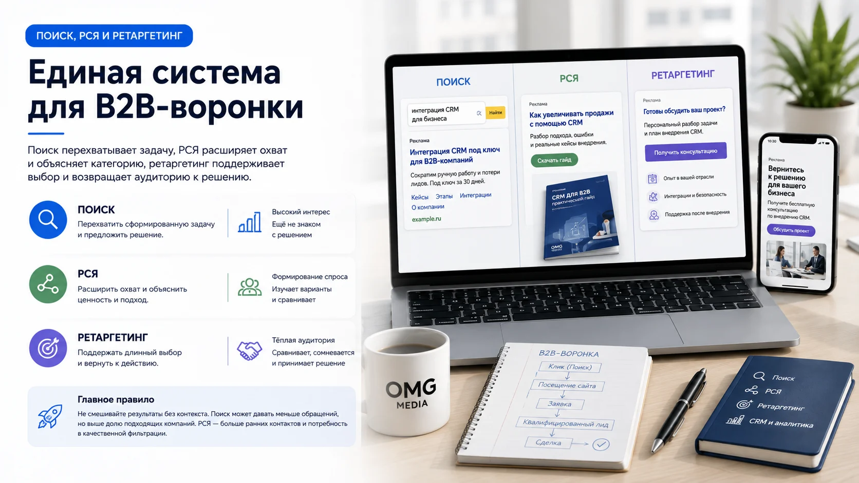 Поиск, РСЯ и ретаргетинг в Яндекс Директе для B2B