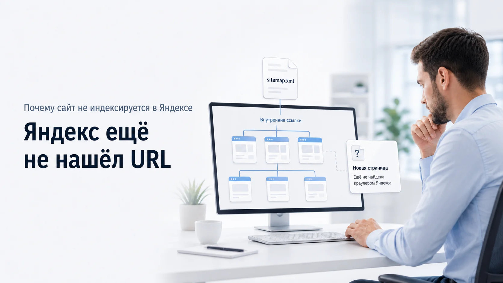 Диагностика ситуации, когда Яндекс ещё не нашёл URL страницы