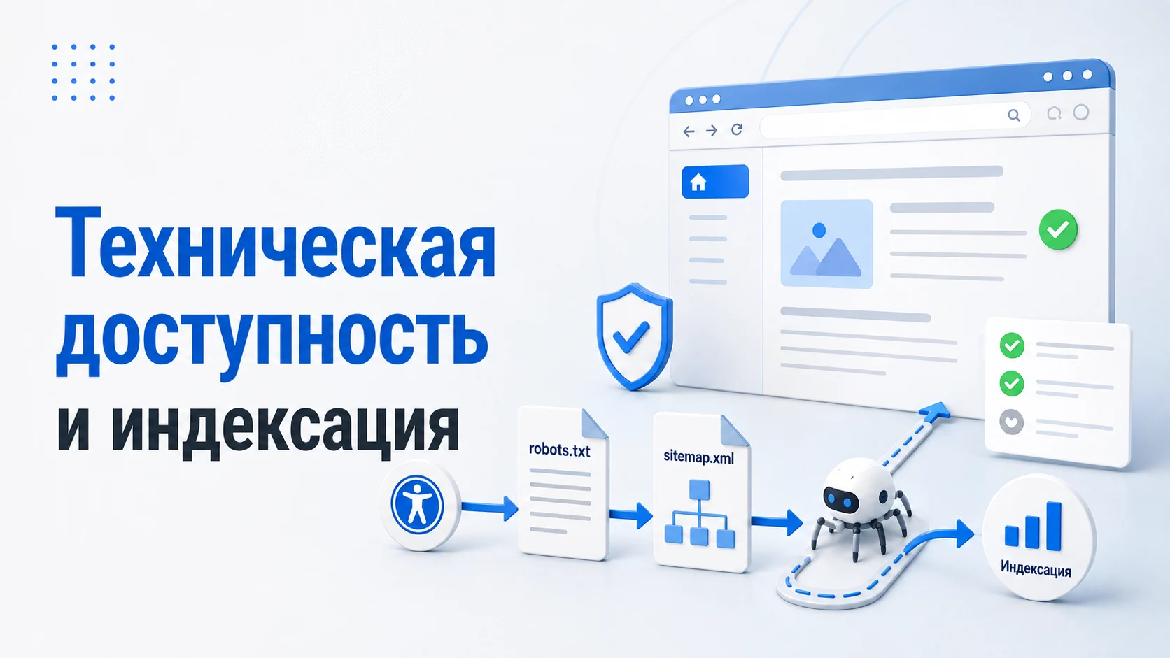 Схема технической доступности сайта и индексации страниц