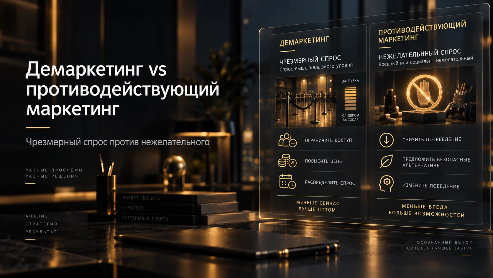 Отличия демаркетинга от противодействующего маркетинга