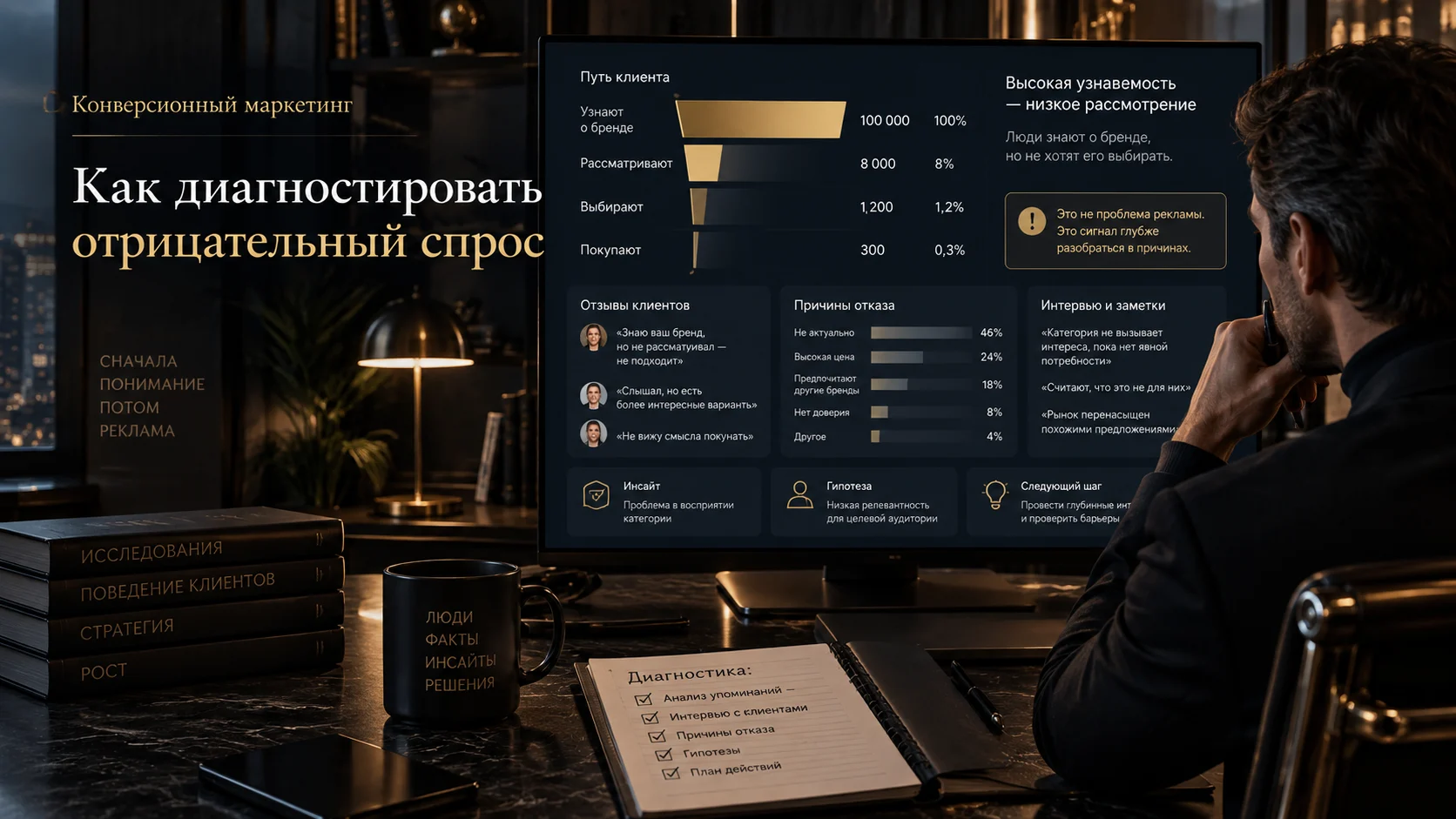Как определить отрицательный спрос с помощью исследований аудитории
