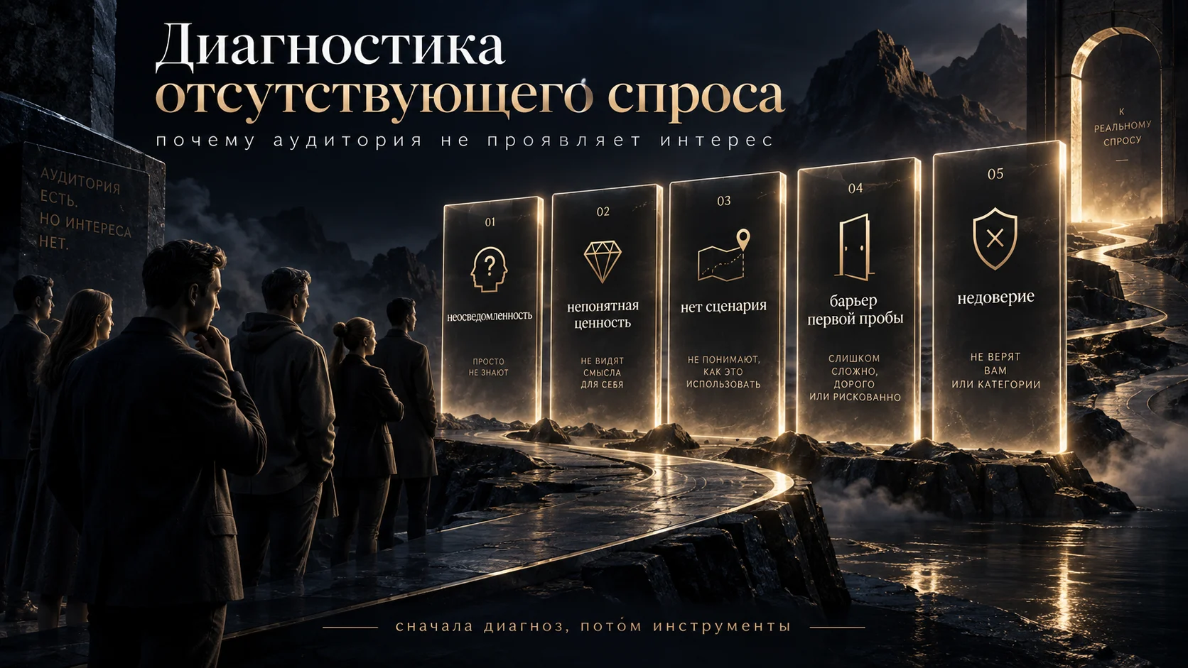 Причины отсутствующего спроса и диагностика аудитории