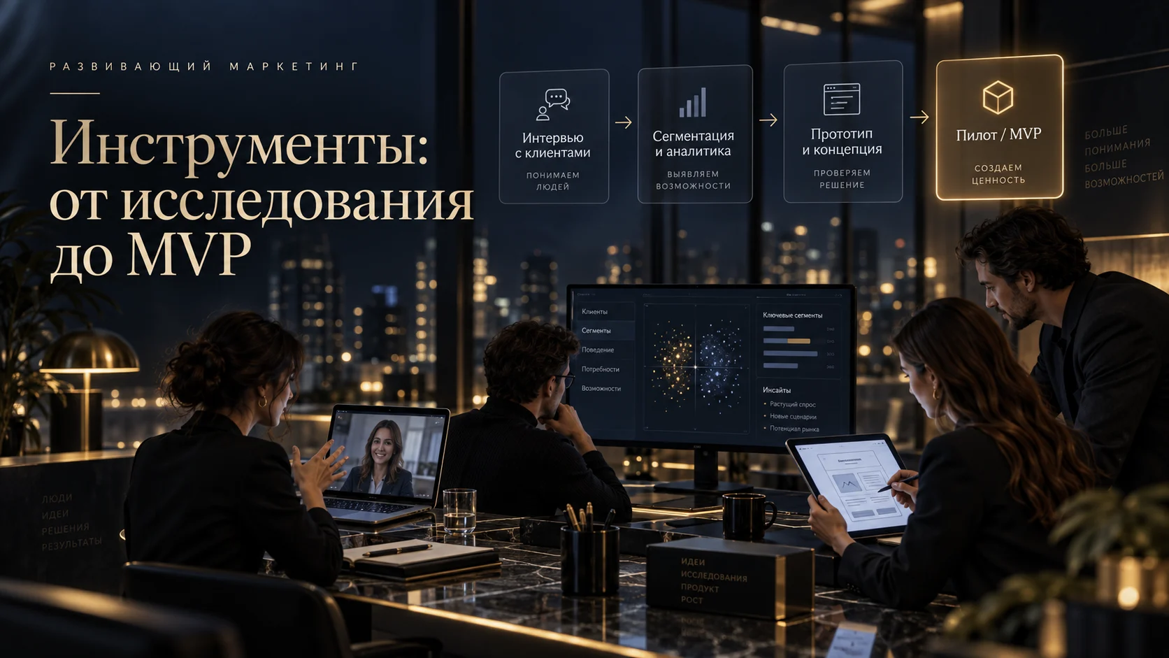 Инструменты развивающего маркетинга от исследования и интервью до MVP