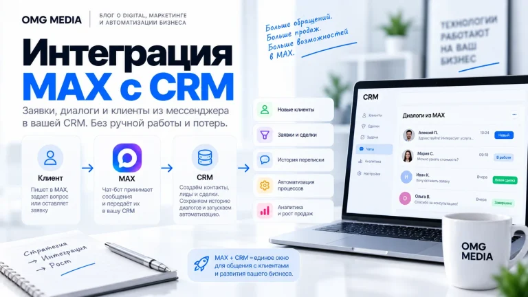 Интеграция MAX с CRM для заявок, диалогов и автоматизации