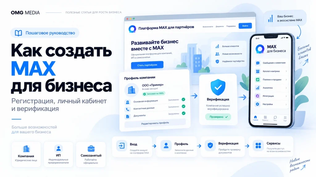 Как создать MAX для бизнеса: регистрация, личный кабинет и верификация