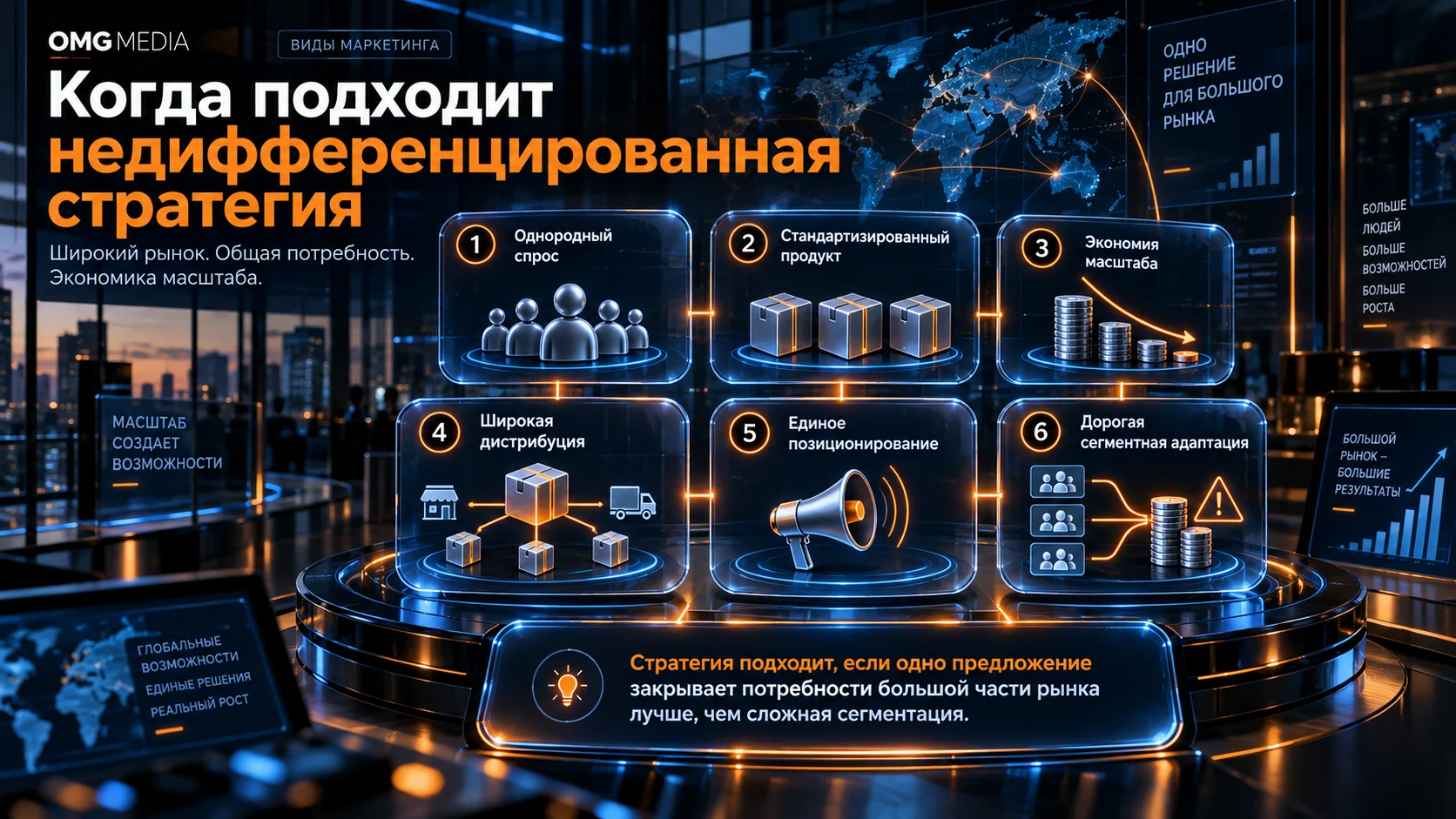Когда подходит недифференцированный маркетинг