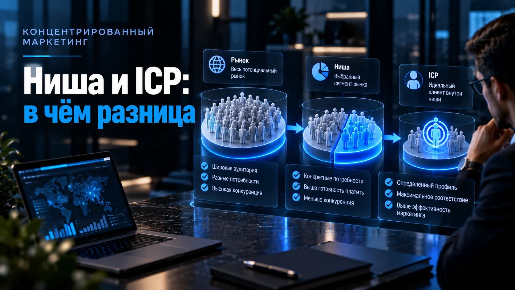 Разница между рыночной нишей и идеальным профилем клиента ICP