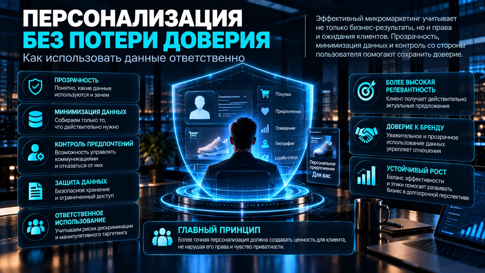 Принципы конфиденциальности, прозрачности и минимизации данных при персонализации маркетинга
