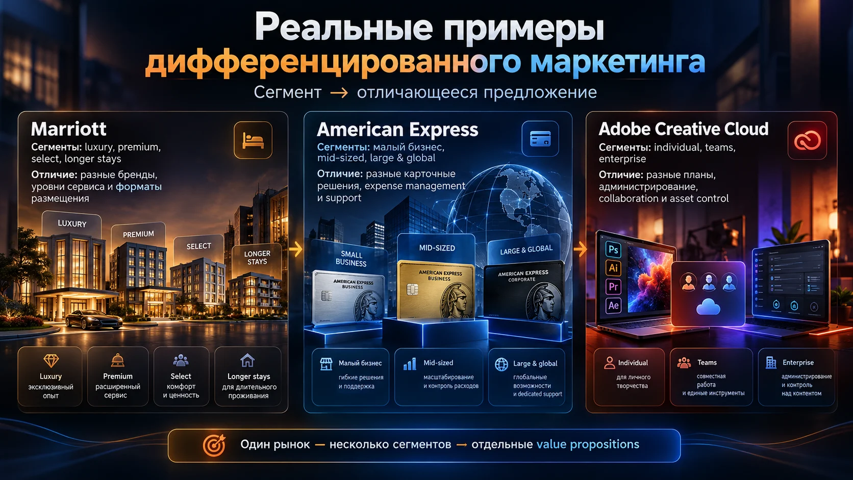 Примеры дифференцированного маркетинга