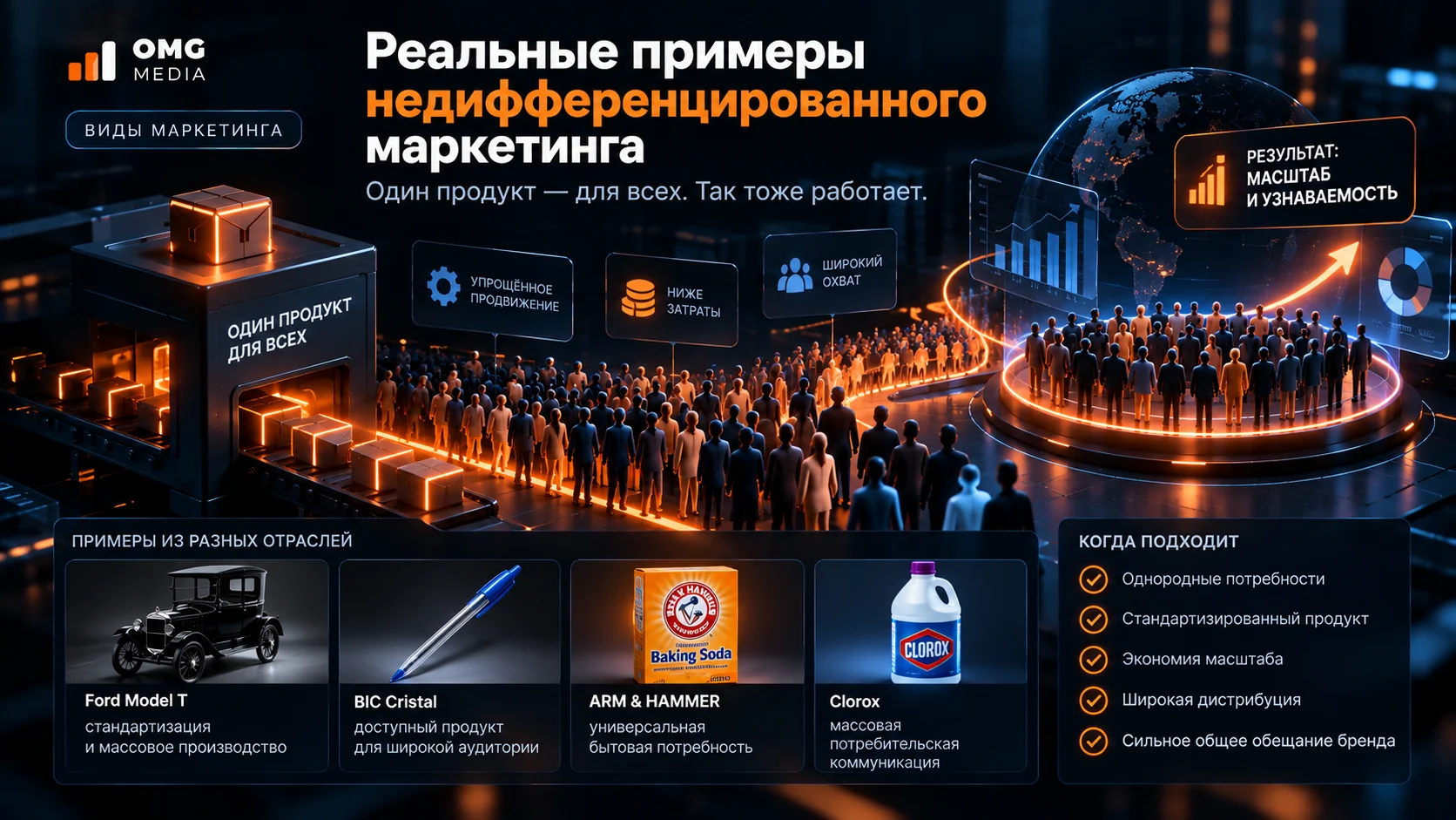 Примеры недифференцированного маркетинга