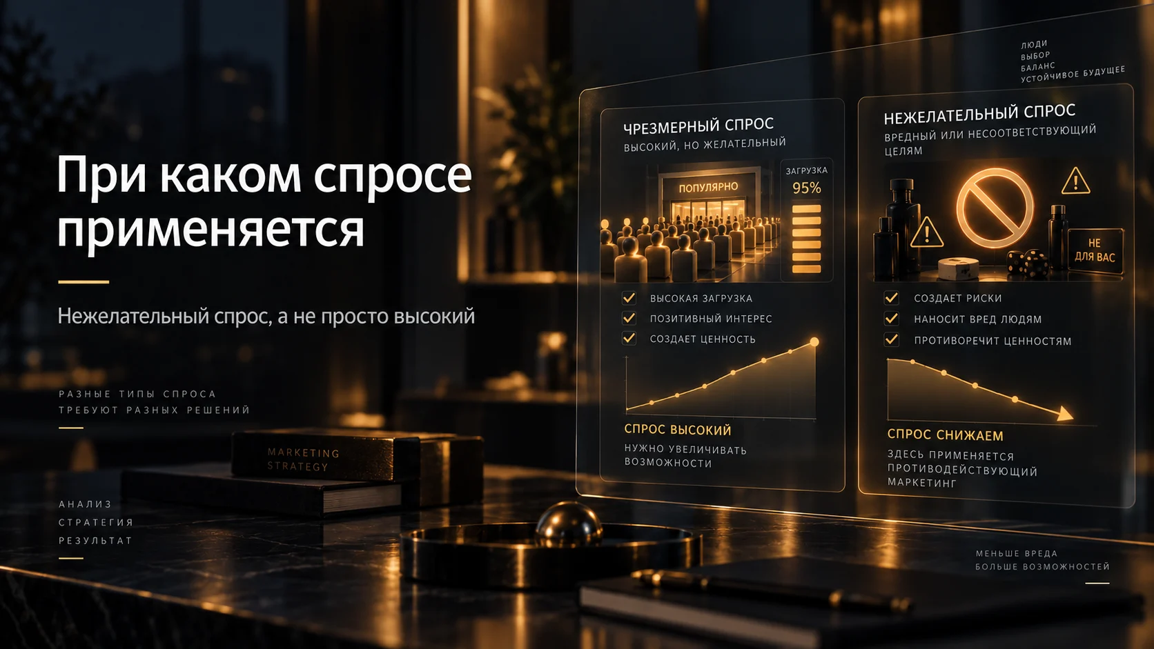 Нежелательный и чрезмерный спрос: когда применяется противодействующий маркетинг