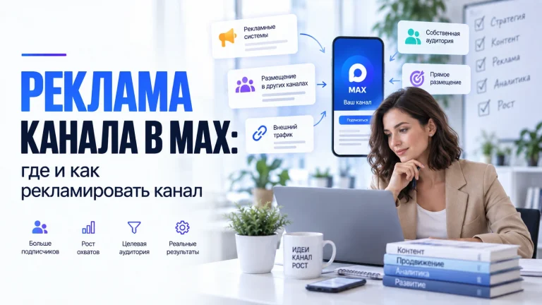 Реклама канала в MAX разными способами