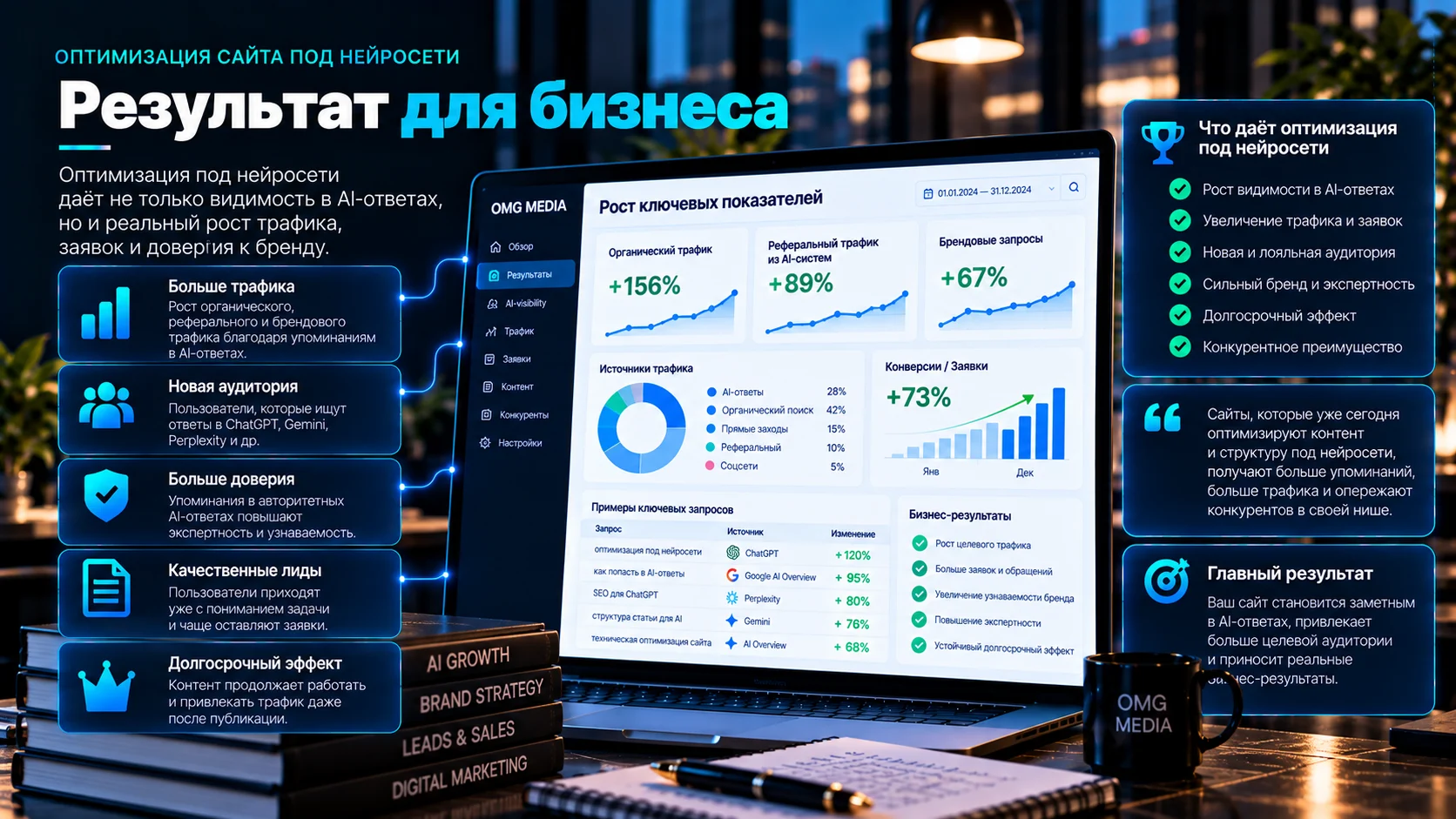 Бизнес-результаты оптимизации сайта под AI-поиск