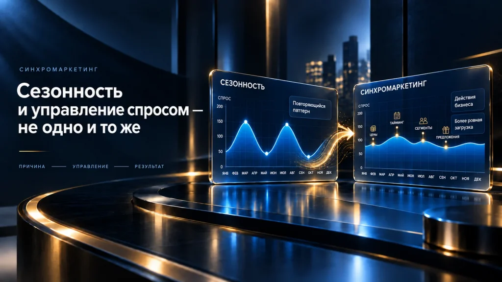 Разница между сезонностью спроса и синхромаркетингом