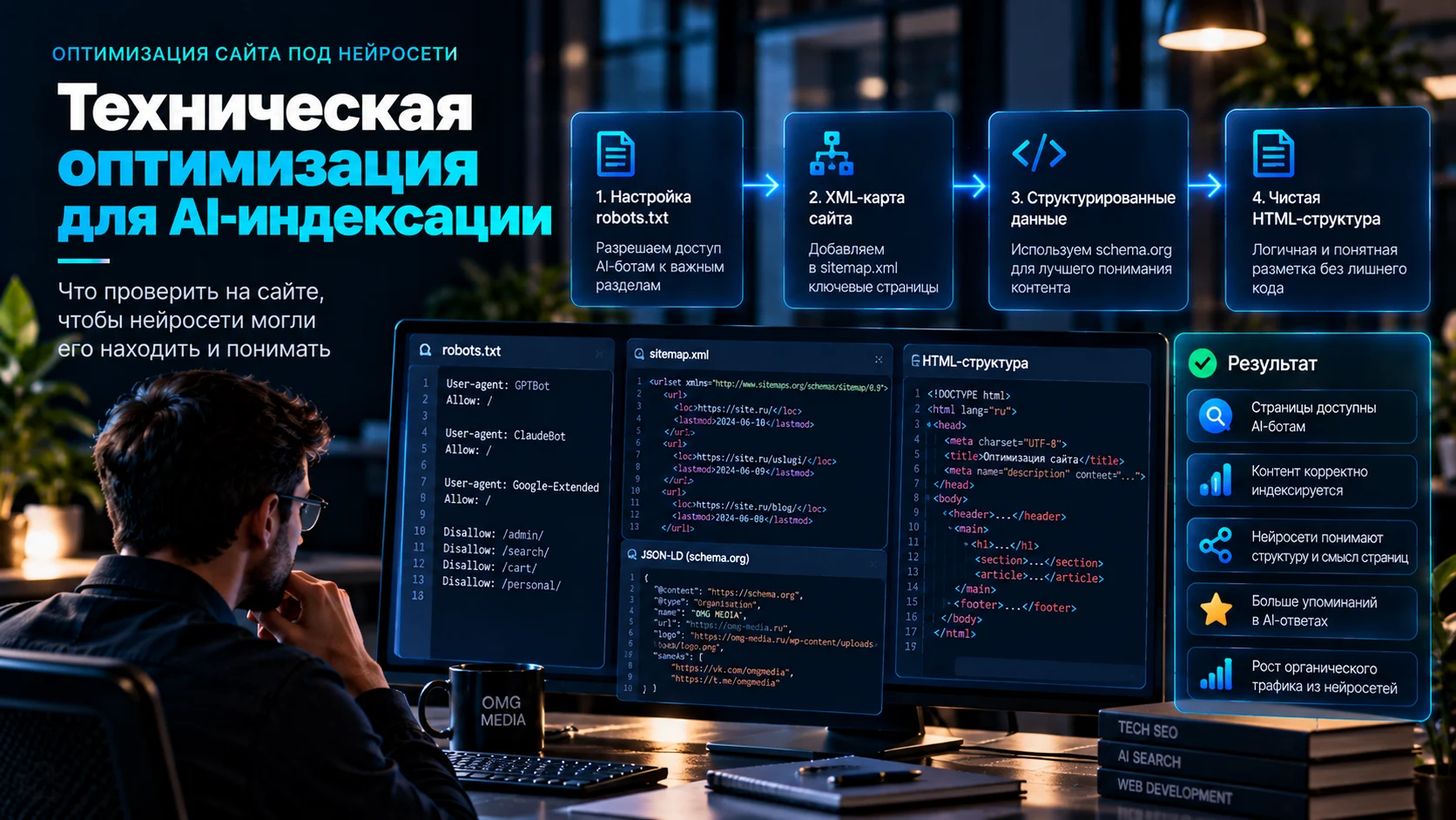 Техническая оптимизация сайта для индексирования поисковыми и AI-системами