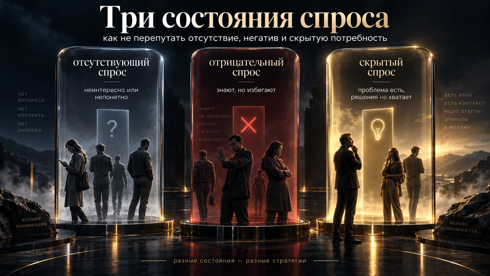 Отсутствующий, отрицательный и скрытый спрос