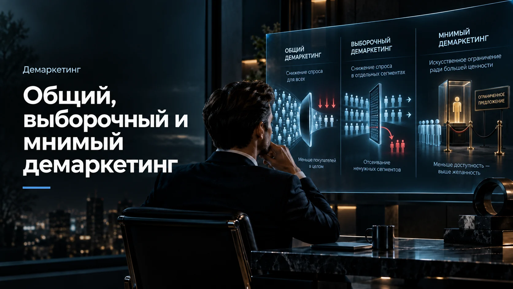 Общий, выборочный и мнимый демаркетинг