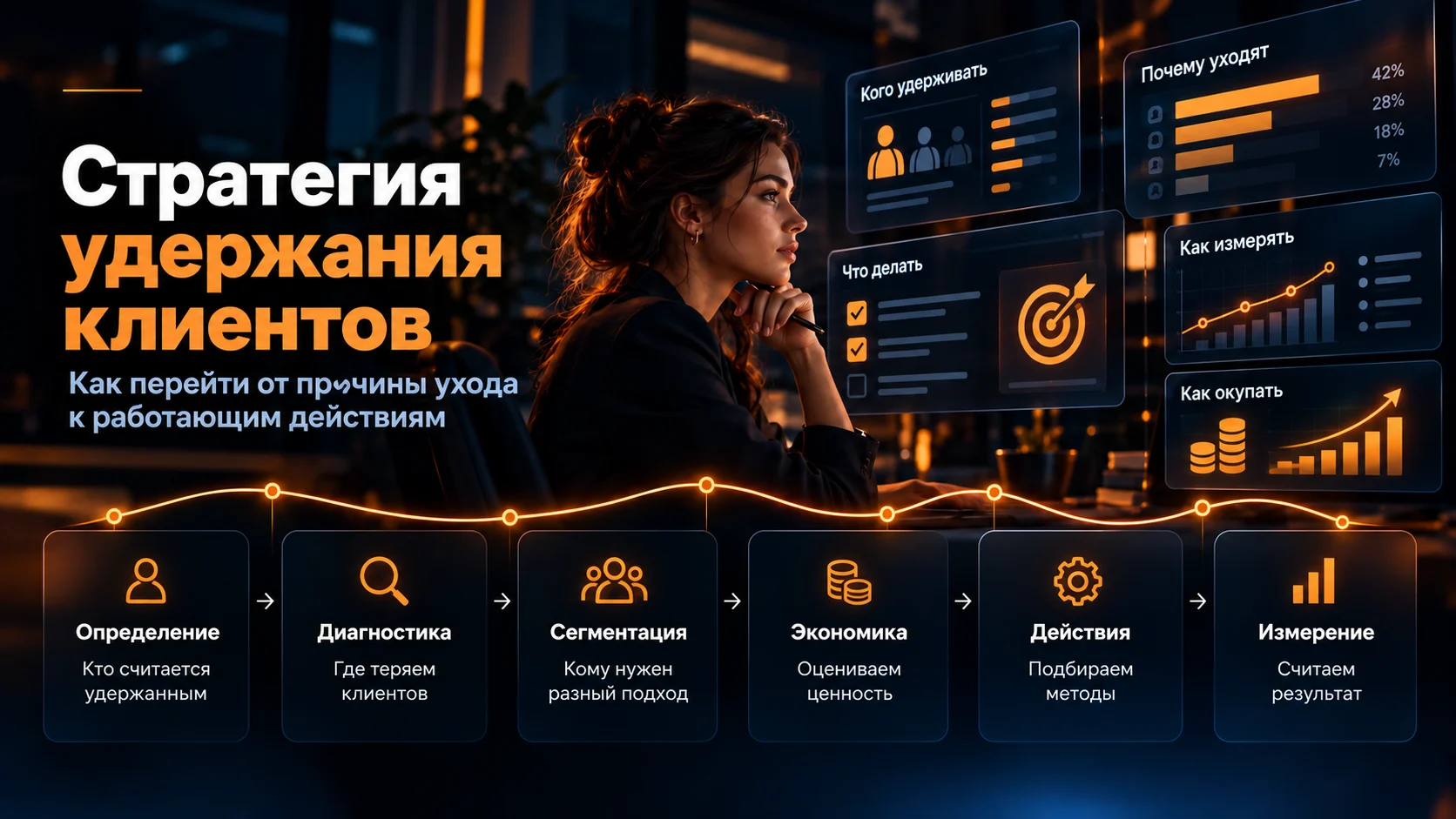 Стратегия удержания клиентов: определение, диагностика, сегментация, экономика, действия и измерение